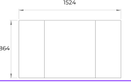 Mumbai Soak Tub 1524mm - CB5060-D60